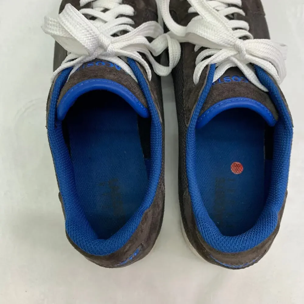 Lacoste Mens Sz 9.5 Graduate 3 K79 Sneakers Gray Blue Leather Lace Up Shoes